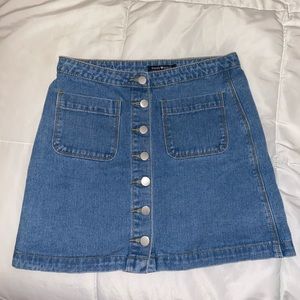 BRANDY DENIM SKIRT WITH BUTTONS! SO CUTE!